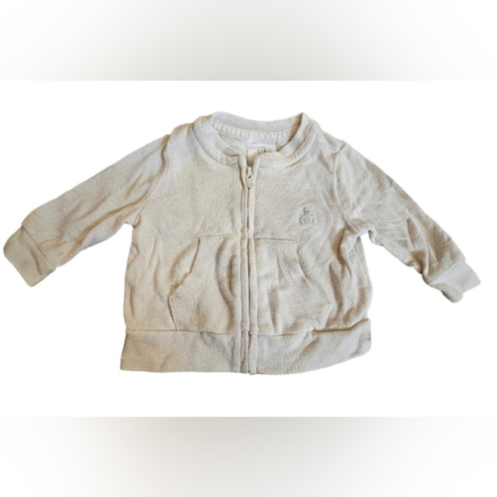 BABY Gap Cream Zip Sweater 0-3m